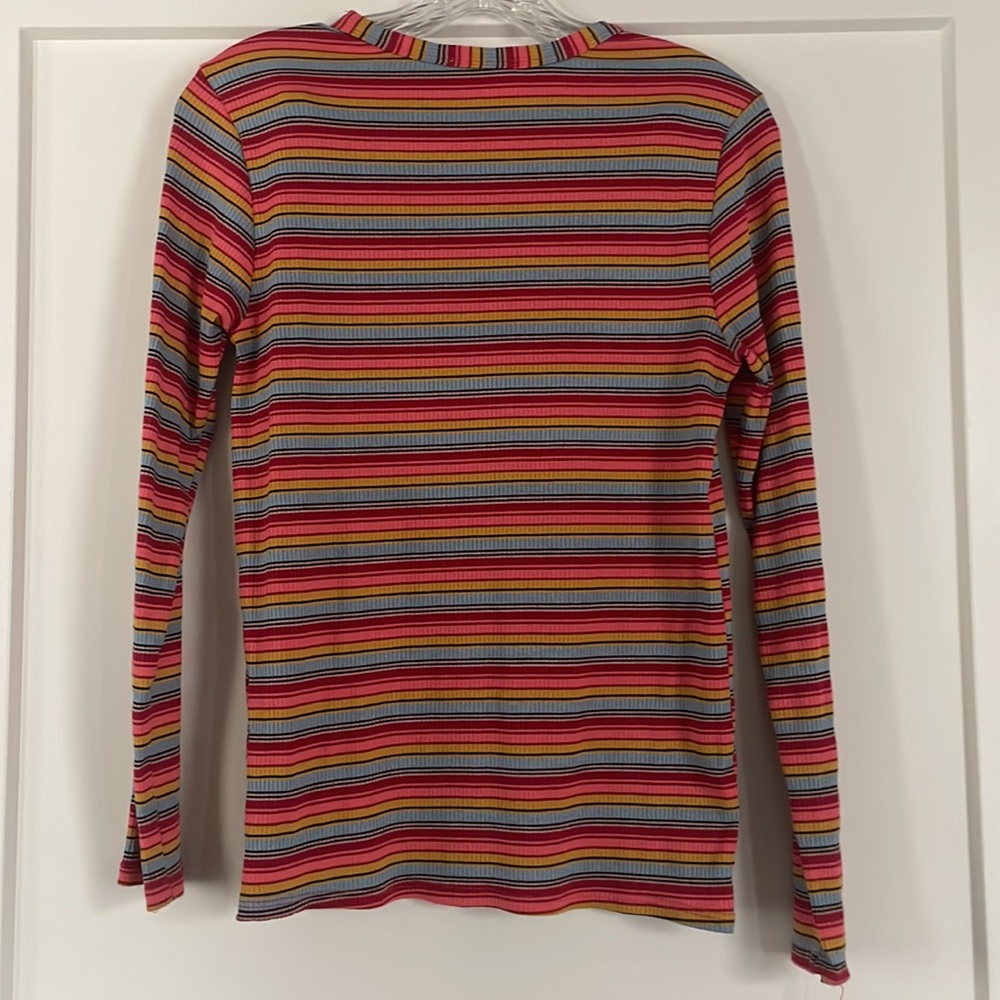 Bright Striped Ribbed Top - Picture 2 of 2